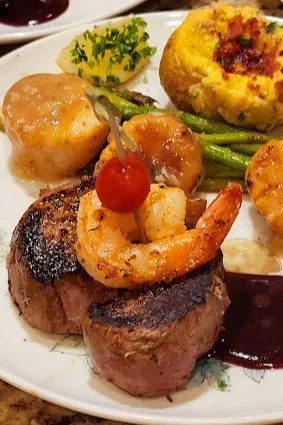 Filet Mignon and Shrimp