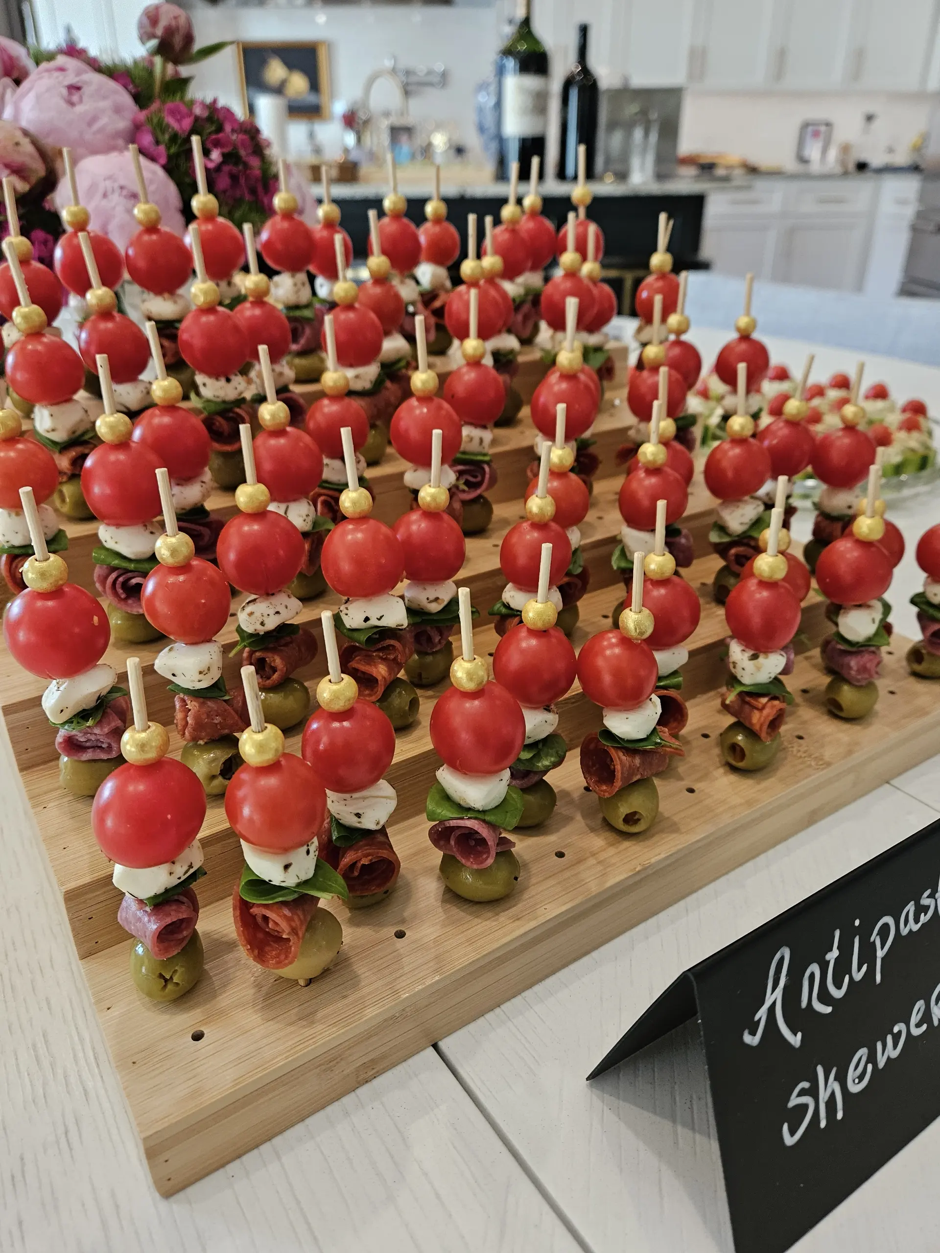 Catered wine party table